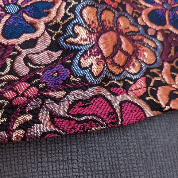 Eyeshadow Metallic Floral A-Line Dress (RIPPED SEAM-SEE DESCRIPTION) - Picture 7 of 11